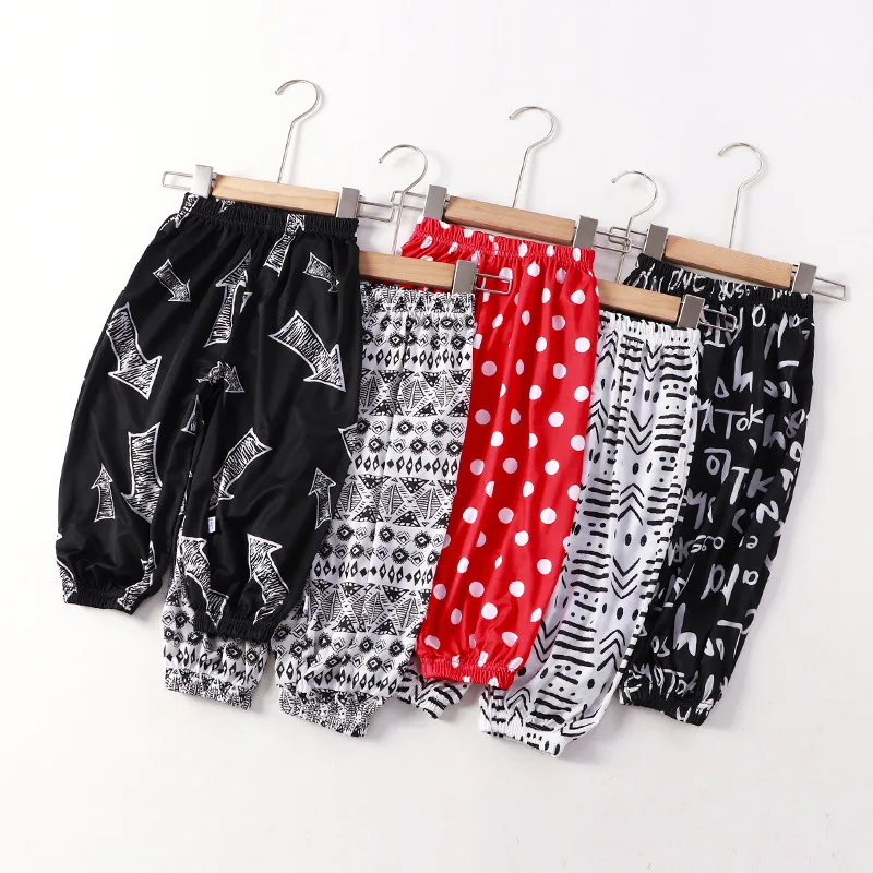 

2022 Summer New Children's Pants Boys Ice Silk Pants Boys Anti Mosquito Pants Boys Wear Girls Casual Pants
