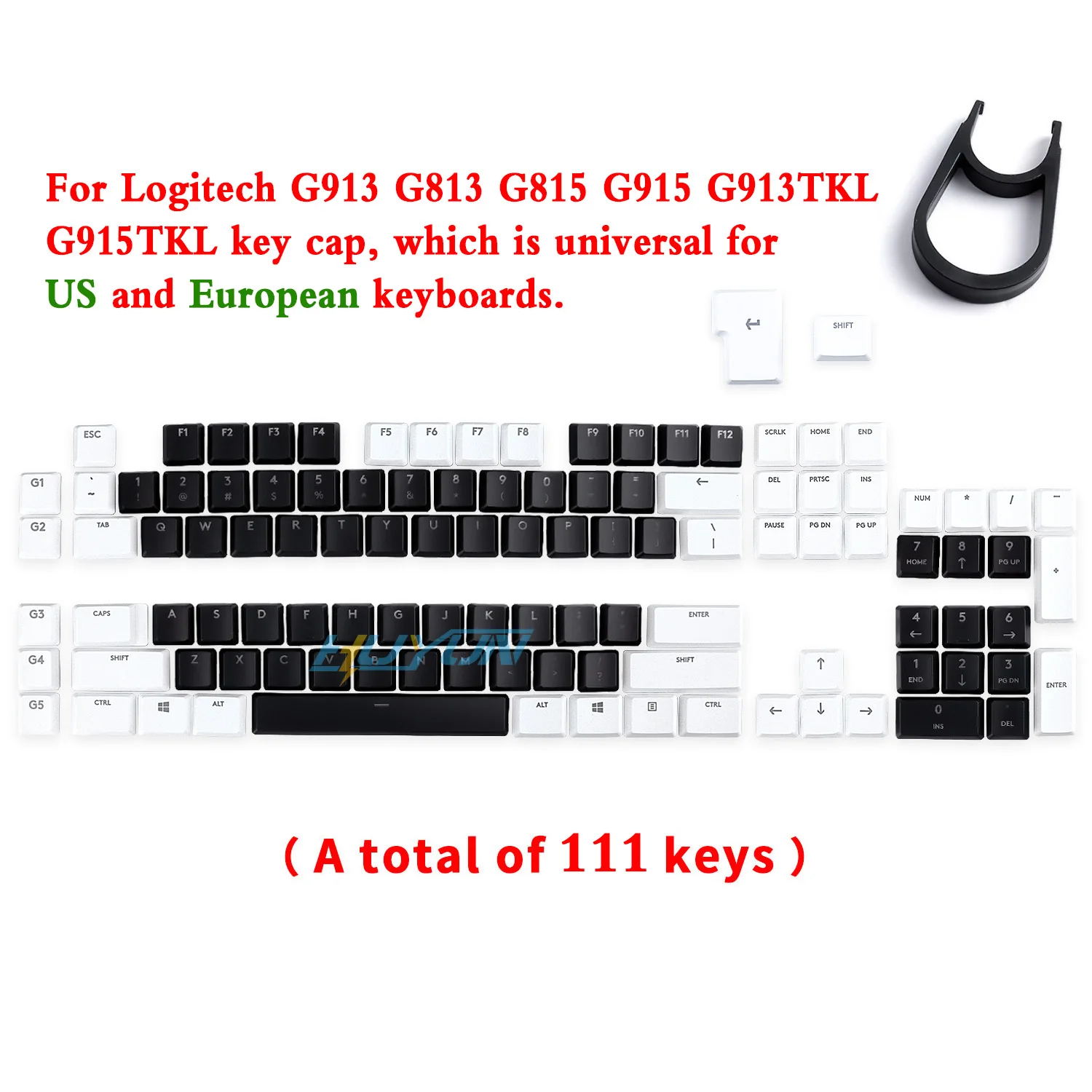 Сменная двухцветная клавиатура с полным набором клавиш для Logitech G813/G815/G913/G915TKL