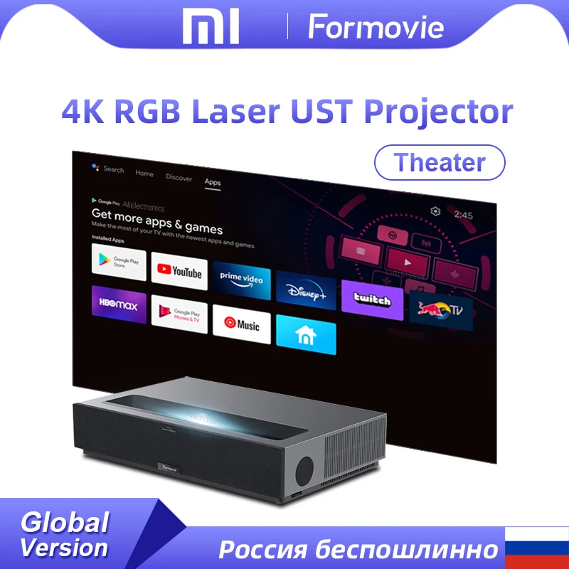 Глобальная версия Fengmi 4K лазерный проектор T1 кинотеатр RGB лазер 3840x2160 UST Ультра