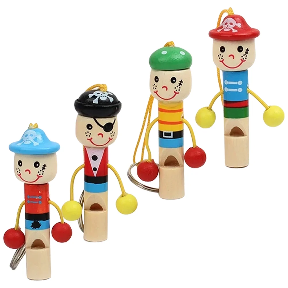

4 Pcs Wooden Baby Toy Whistle Party Favors The Bird Children Cartoon Whistles Creative Instrument Kids Antistress ship