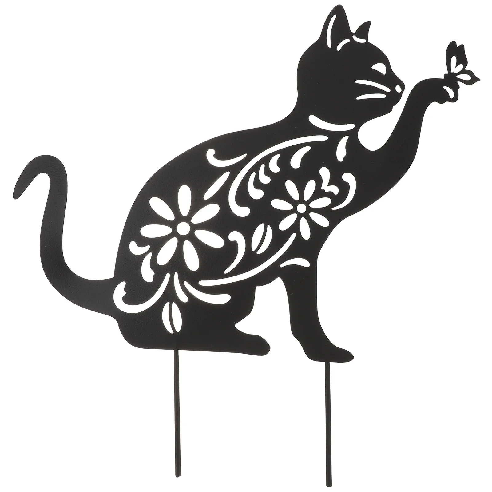

Cat Garden Stakes Silhouette Metal Animal Stake Statue Yard Black Decorative Decor Kitten Outdoor Figurines Lawn Decoration Cats