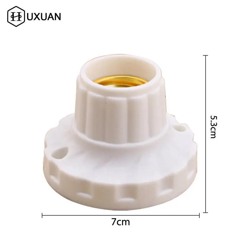 

E27 Round Plastic Base E27 Screw Lamp Holder E27 Flat Lamp Base Ceiling Type Socket White Lamp Holder