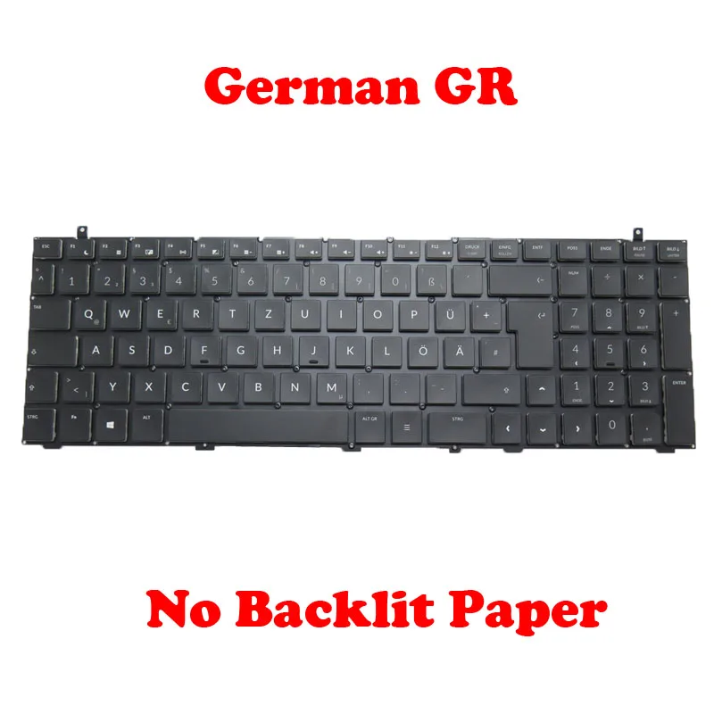Фото Клавиатура для ноутбука AR RU для шлюза GGNC71719 GGNC71719-BK 17,3 дюйма, США, немецкий GR, без бумаги с подсветкой, черная, без рамки, новая №4