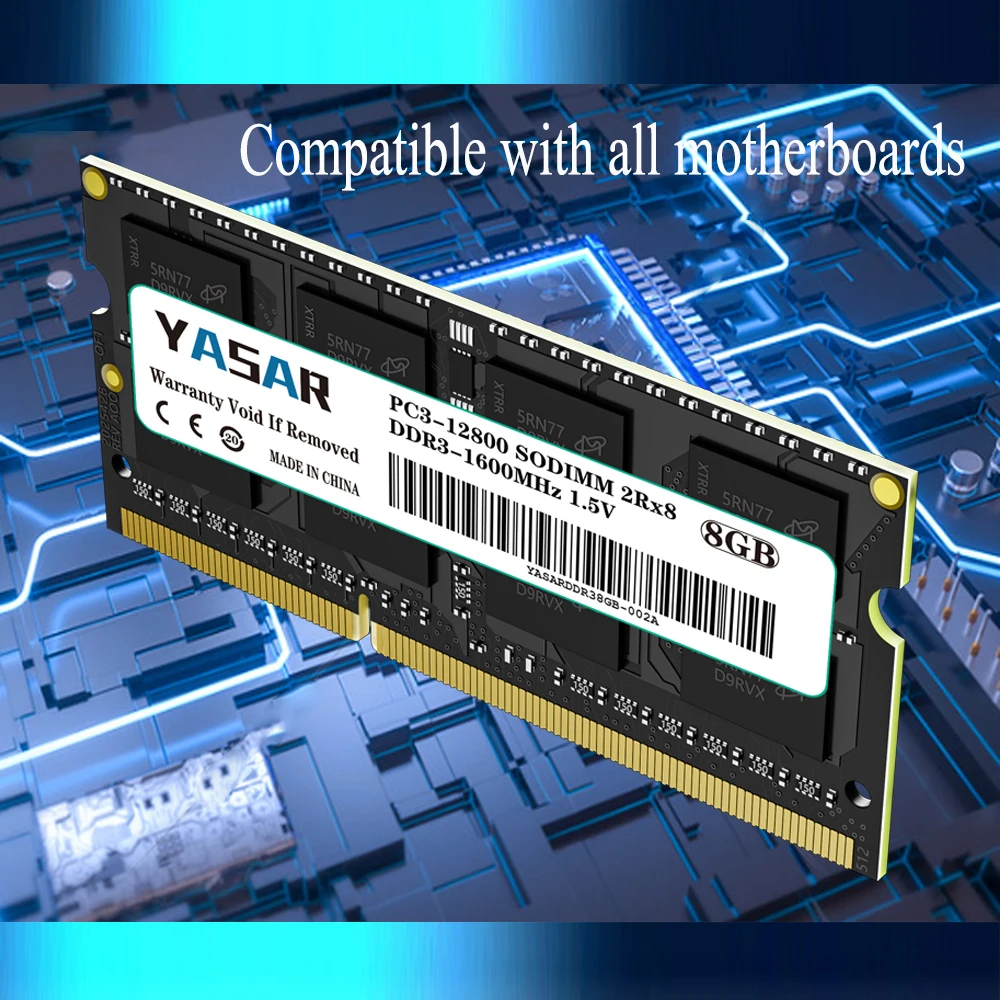 Оперативная память YASAR DDR3 Memory 4/8/16 ГБ 1600 МГц 1333/1600