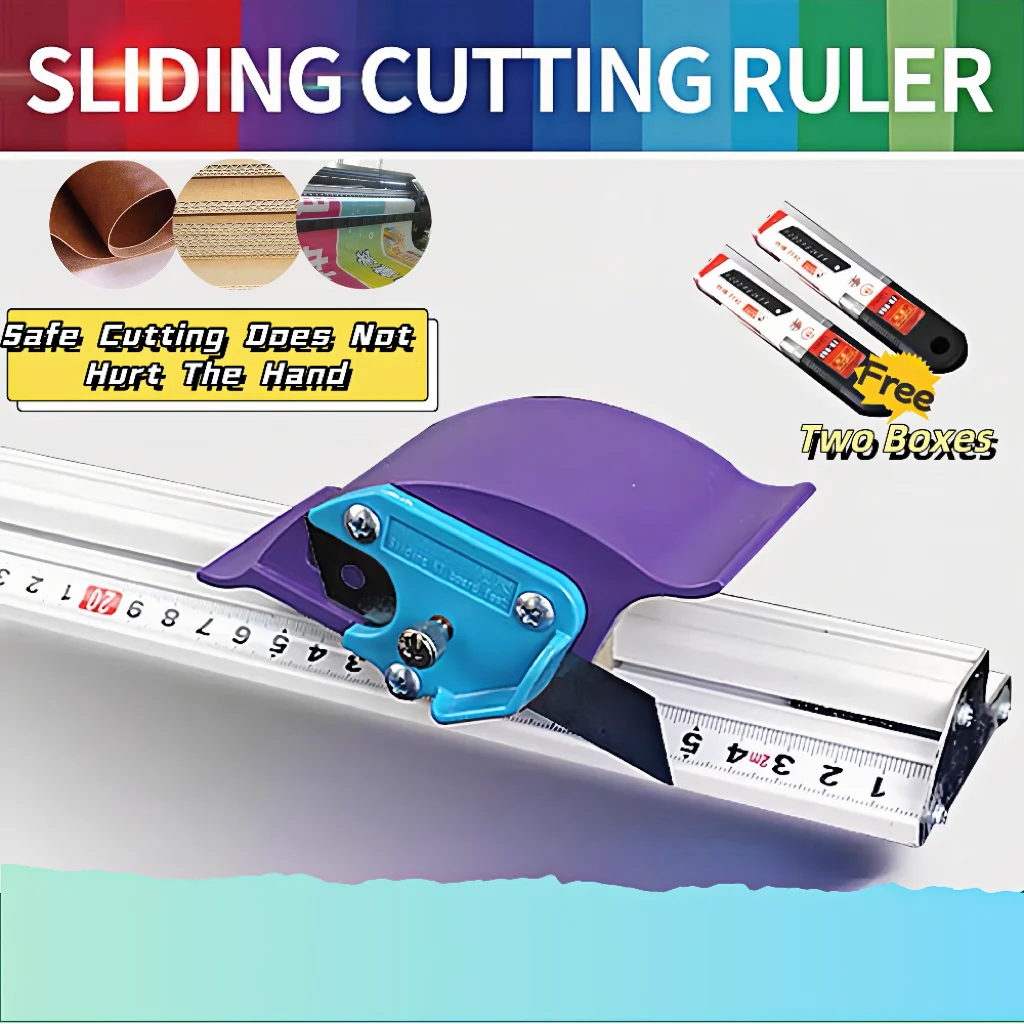 Раздвижная линейка для резки KT кожаная рисовая бумага рекламный инструмент нож