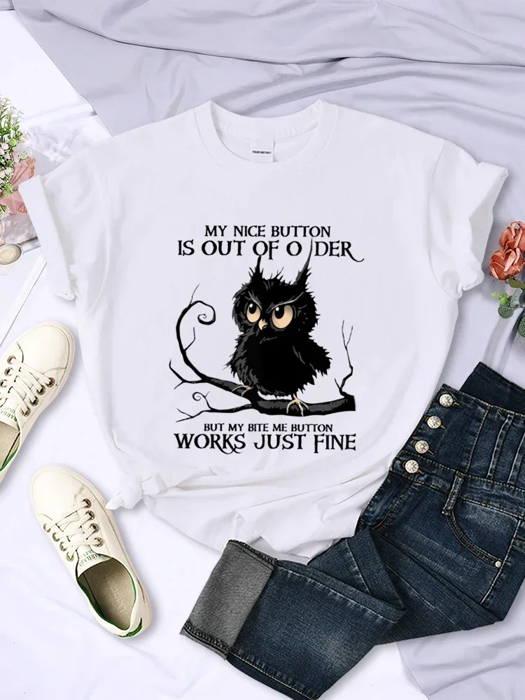 Футболка женская с рисунком совы мягкий креативный винтажный топ коротким
