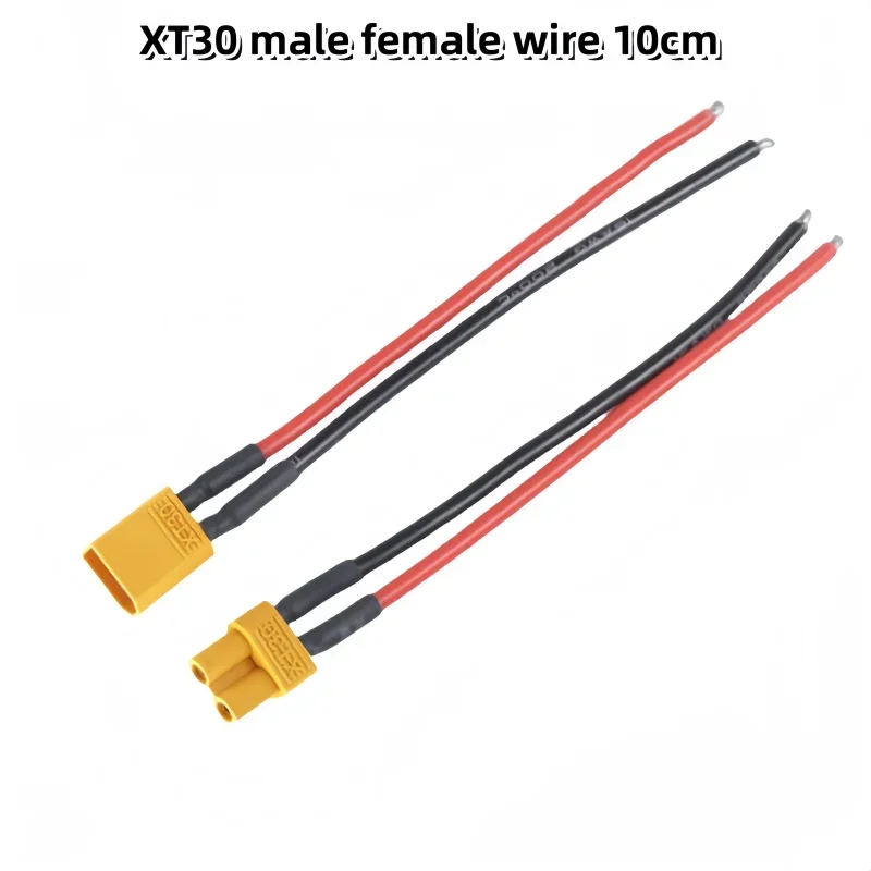 Фото XT30 Разъем с косичкой «папа» и «мама» с луженым проводом 100 мм 16AWG для зарядного устройства Lipo с фиксированным крылом RC FPV Drone №2