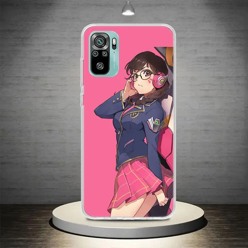 Чехол для телефона Game O-Overwatchs-DVA Xiaomi Redmi Note 13 12S 12 11 Pro Plus 11S 11T 11E 10 10S 9 9S 8 7 Global Soft Cover