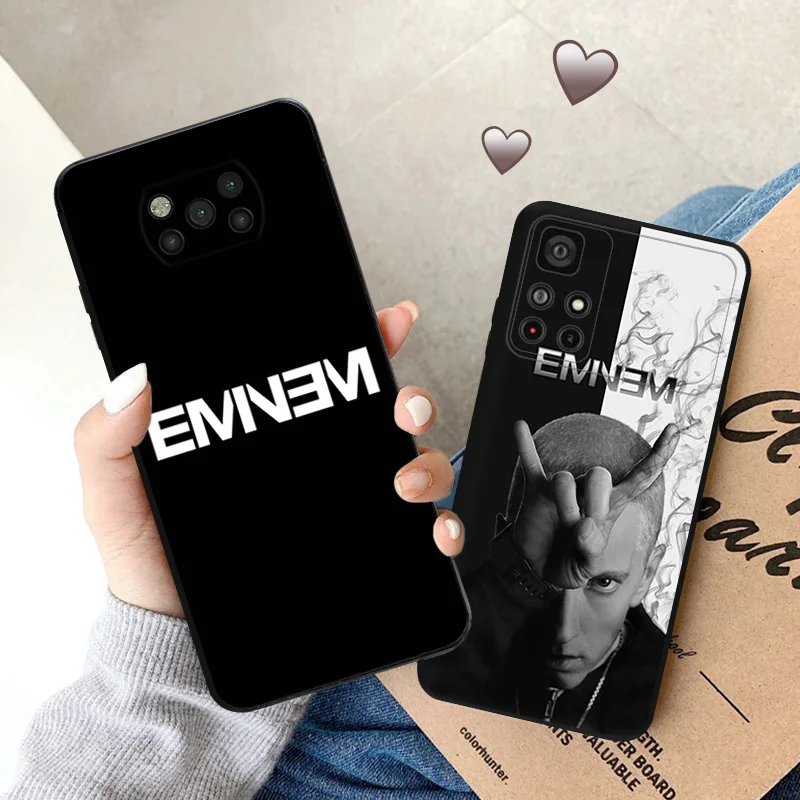 Черный матовый чехол для телефона Eminem RAP GOD с защитой от падения Xiaomi Poco C51 C50 C40 M5 M5S M4