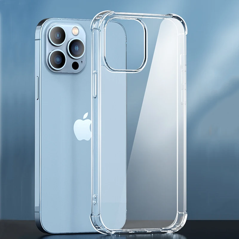 Shockproof Case For iPhone 13 14 12 11 Pro XS Max Mini Airbag Corner Cover Transparent Case for iPhone X XR 6 6s 7 8 Plus se2020