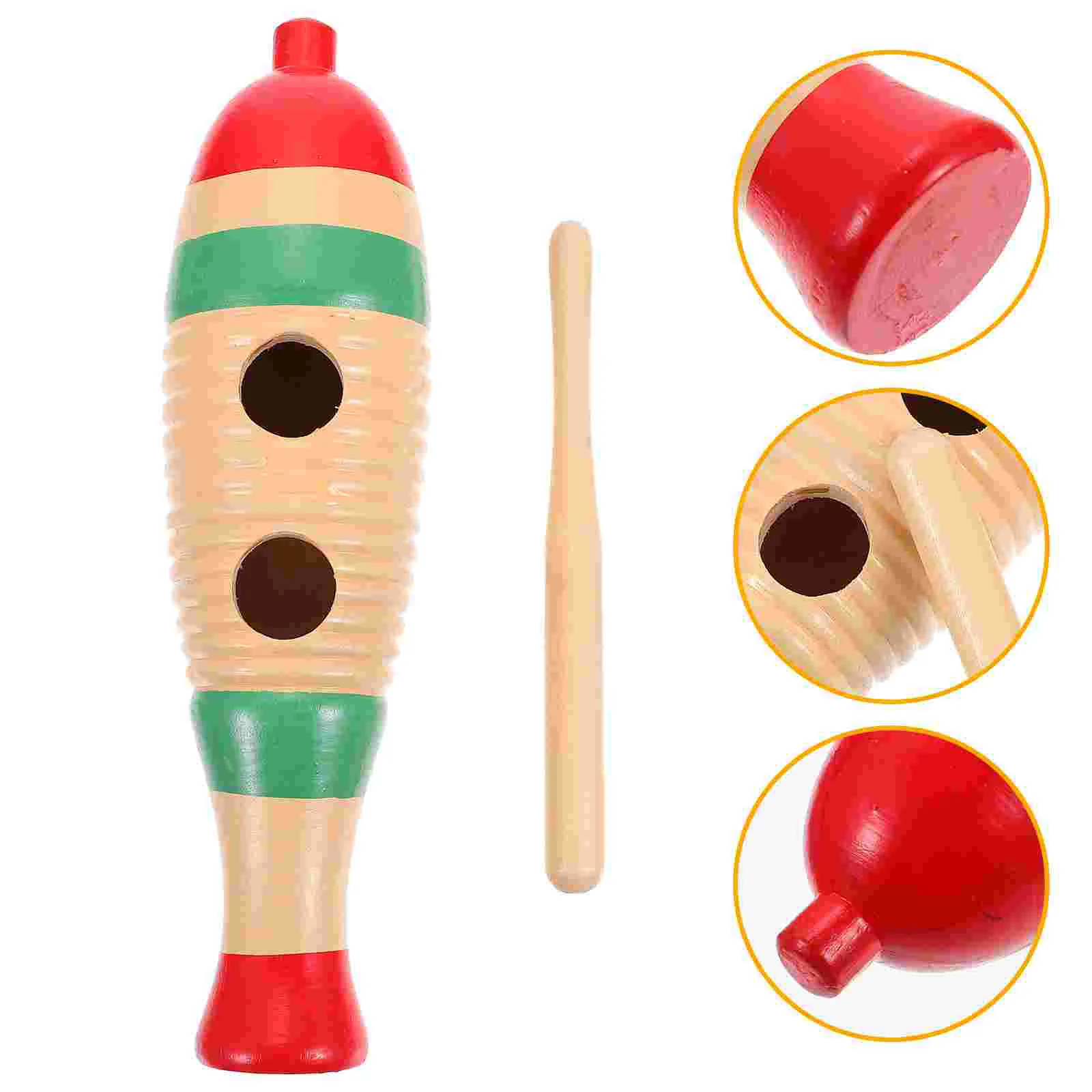 

Children's Percussion Instrument Musical Toy Educational Wood Fish Shaped Guiro Childrens Toys