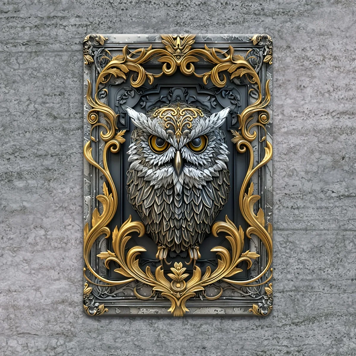 Винтажный металлический жестяной знак в виде совы 8x12 дюймов