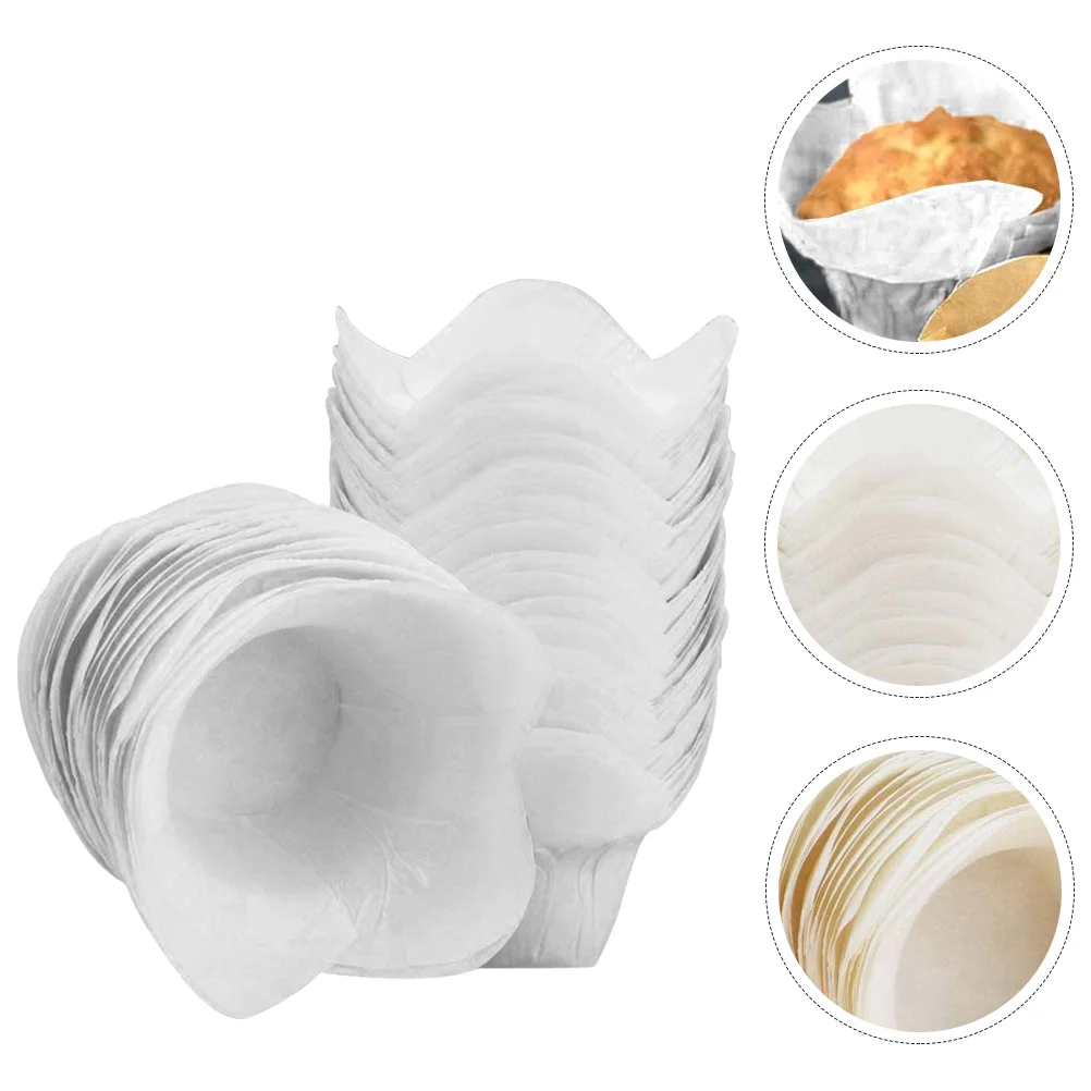 

Small Cake Anti-Oil Paper Muffin Baking Cups Cupcake Organizers Middle-sized Liners Single-use Lotus