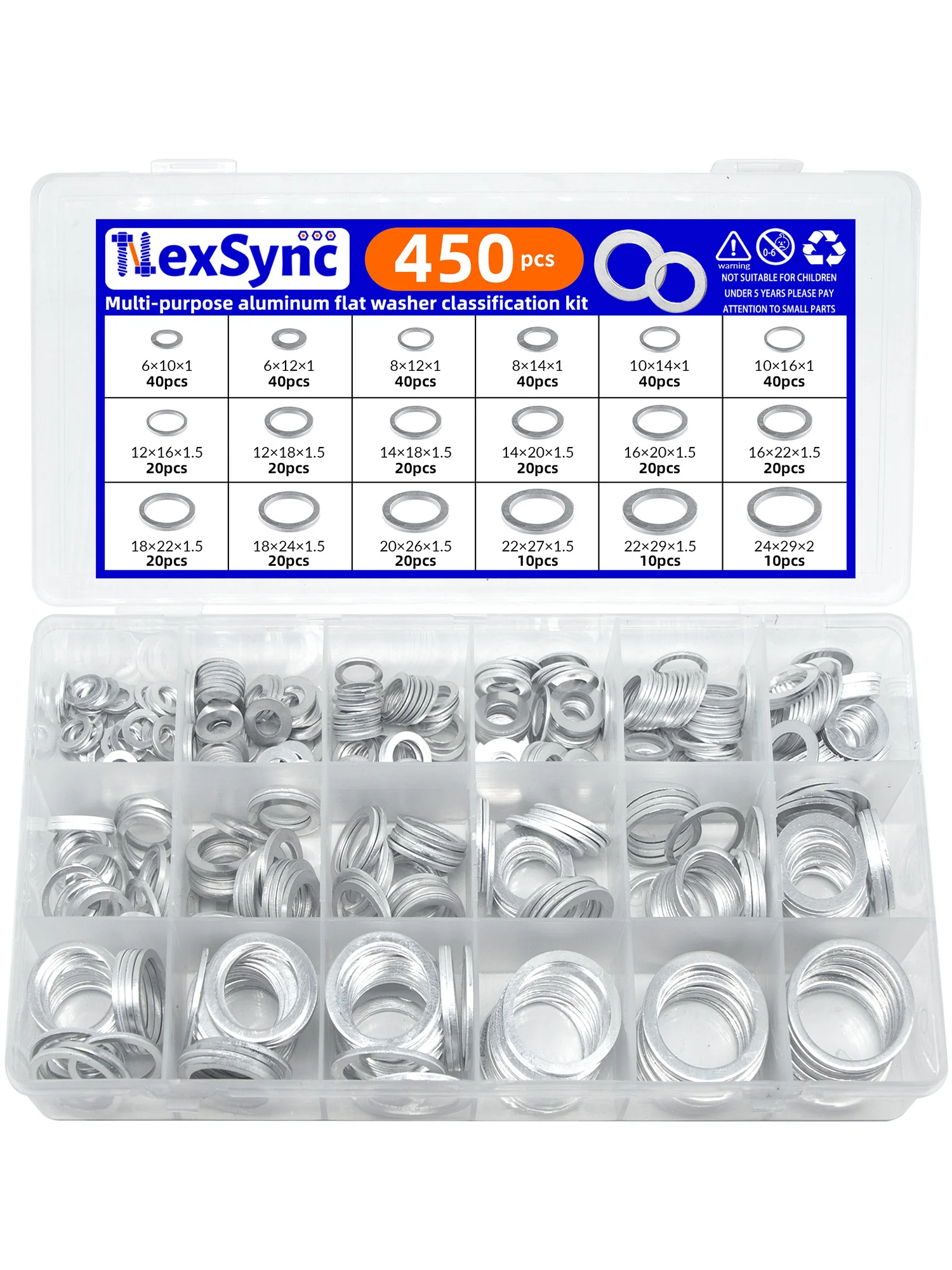 

450 шт. прокладки шайбы прокладка из чистого алюминия алюминиевая плоская металлическая шайба прокладка алюминиевые уплотнительные кольца