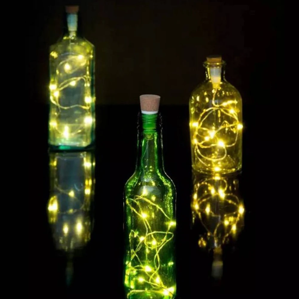 

Solar Cork LED String Light Christmas Copper Wire Bottle Lights Outdoor Garland Lamp Valentine Day Party Decor