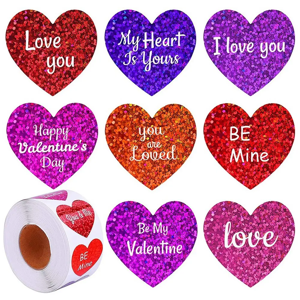 

Blessing Tape Label Heart-shaped Cute Stickers DIY Gift Wrapping 50 Pcs/roll 100 Pcs/roll 500 Pcs/roll 8 Patterns Wholesale