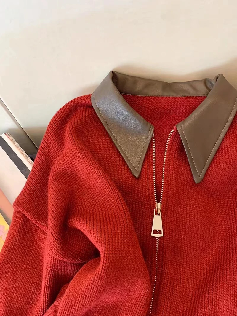 Женский свободный кардиган вязаный свитер элегантный осень/зима 2024