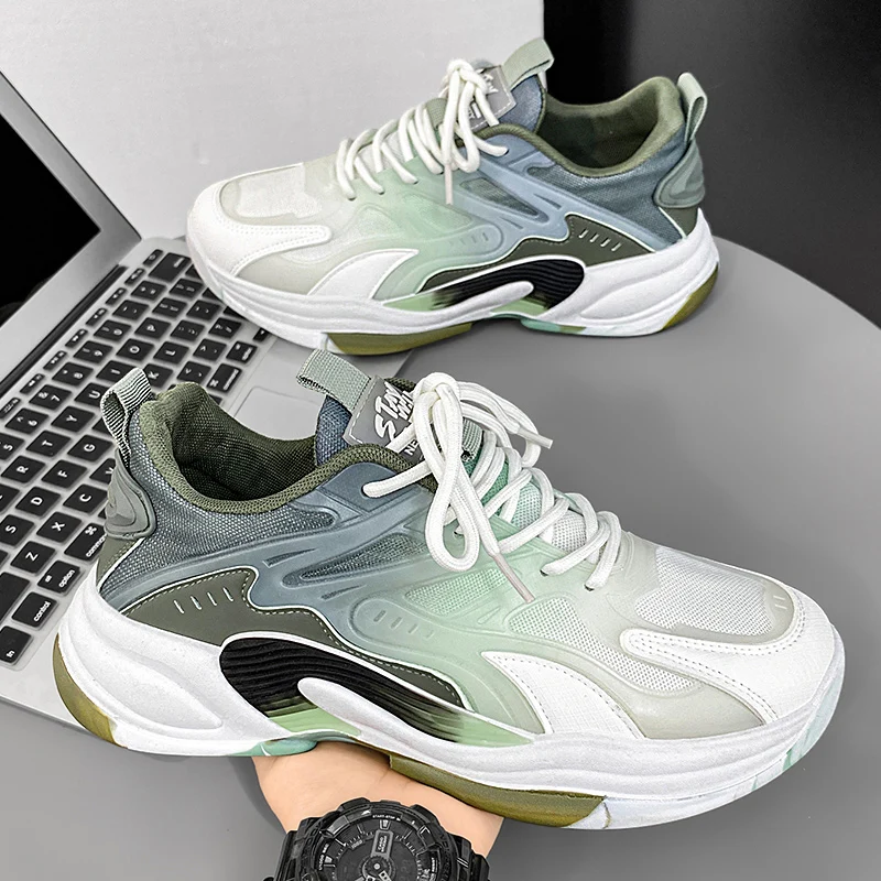 

Модная мужская обувь Fujeak светильник, модные удобные кроссовки, дышащая сетчатая обувь, уличные Нескользящие кроссовки для бега