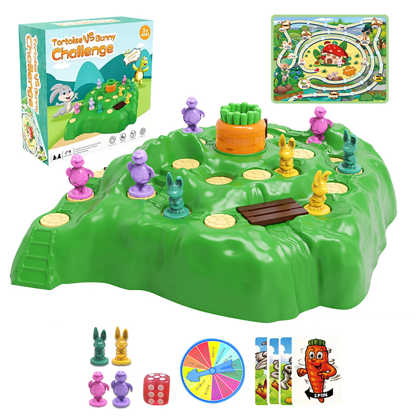 

Fun Bunny Game For Boys & Girls Children's Tortoise And Rabbit Race Toy Educational Board Game Toy Durable & Safe Elaborately