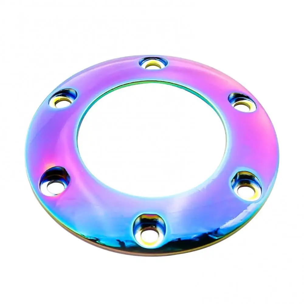 

6-Hole Colorful Outer Ring Modified Racing Steering Wheel Car Horn Button Cover Modified Aluminum Alloy Steering Wheel Cover