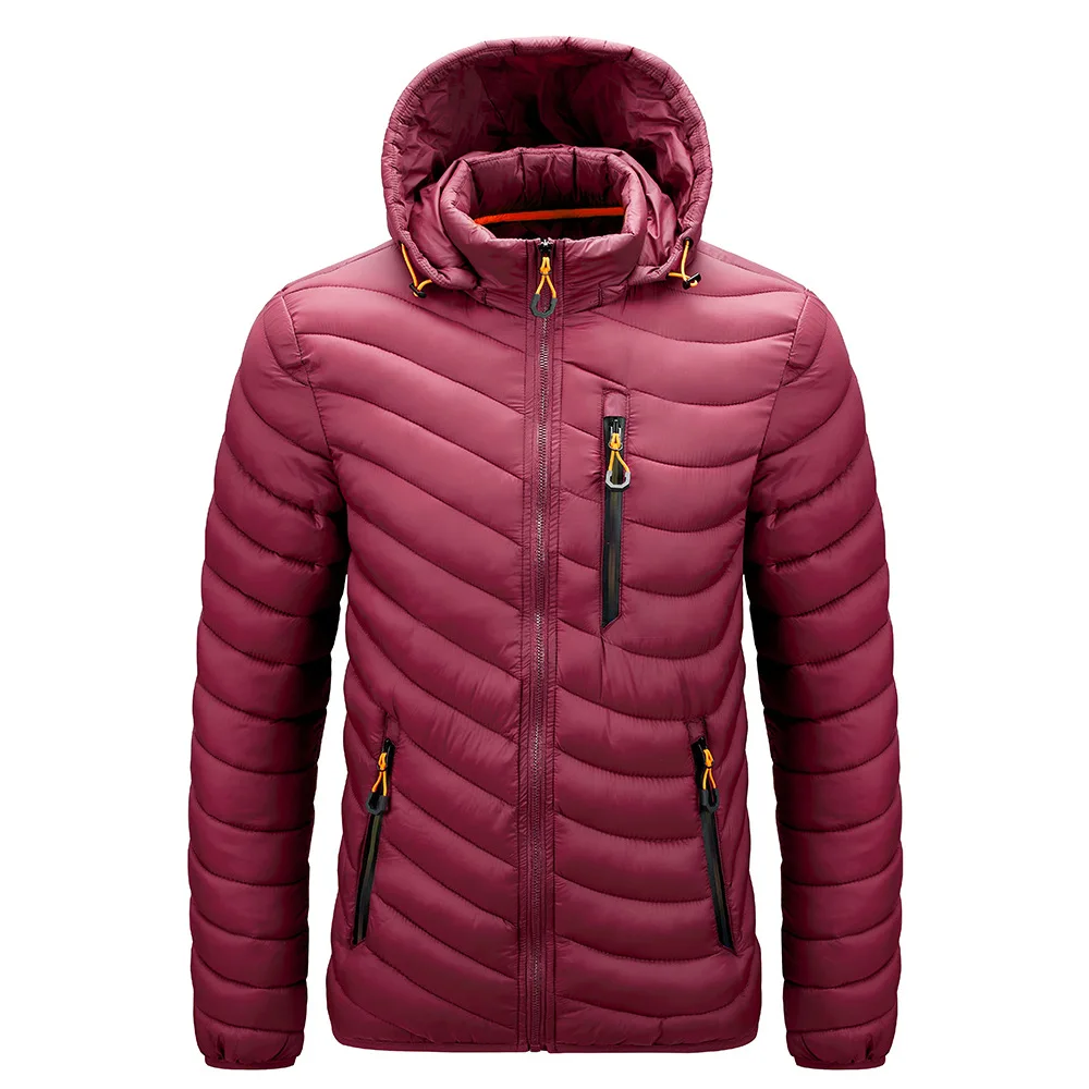 New Winter Warm Waterproof Down Jacket Men Down Coat Autumn Sweatshirt With Zipper Fashion Casual Slim Hooded Jackets Outerwear