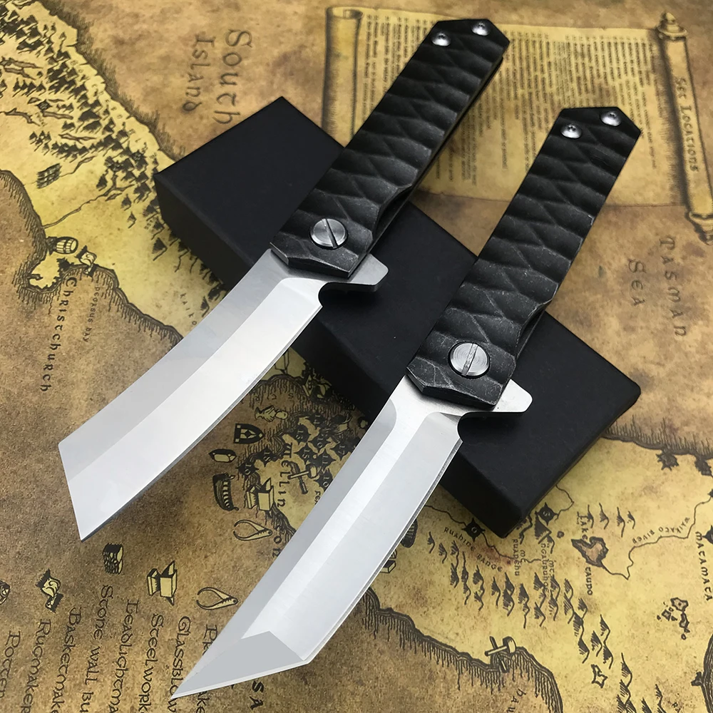 

Folding Tactical Hunting Survival Jackknife Stainless Steel Handle Combat EDC Folder Cutting Knife Outdoor Pocket Knives Tools