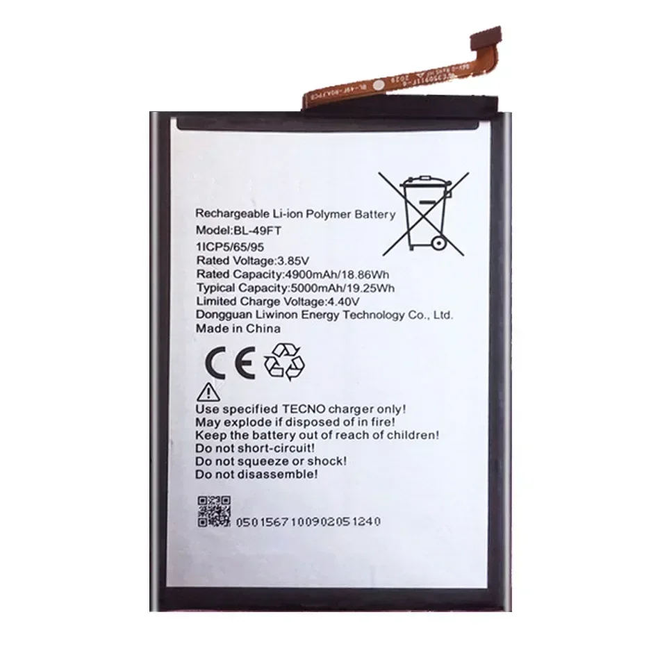 BL-49FT 5000 мАч аккумуляторы для мобильных телефонов TECNO POP 4 POP4 K 7 10000 Oukitel K7