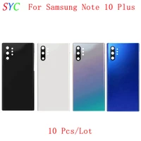 10pcslot rear door battery cover housing case for samsung note 10 plus n975f back cover with camera lens logo repair parts