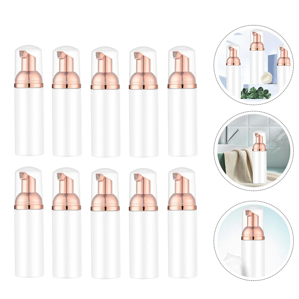 

10pcs Pump Bottles Shampoo Storage Bottles Refillable Cosmetics Containers