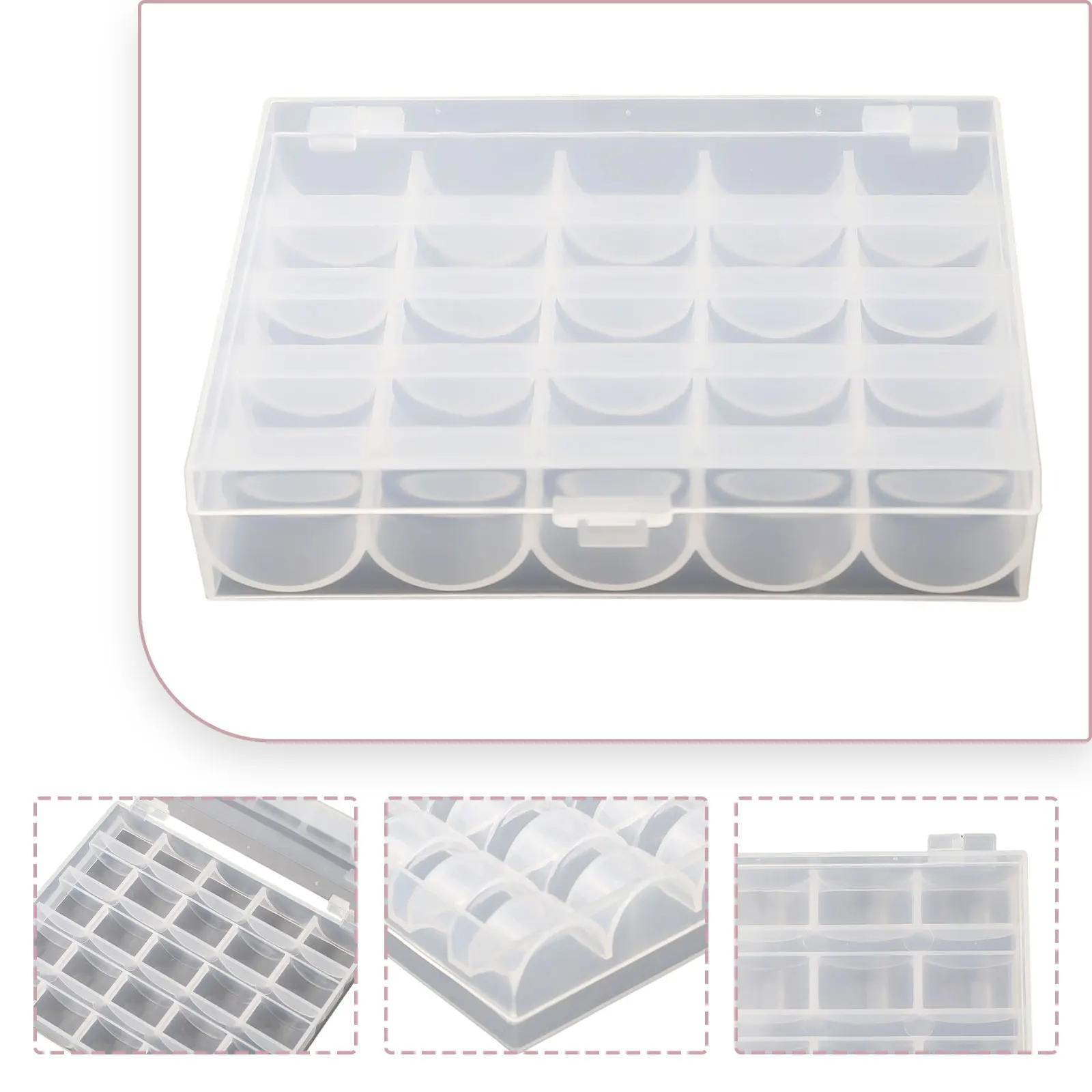 25p металлические бобины/прозрачные шпульки для швейной машины пустые бобины