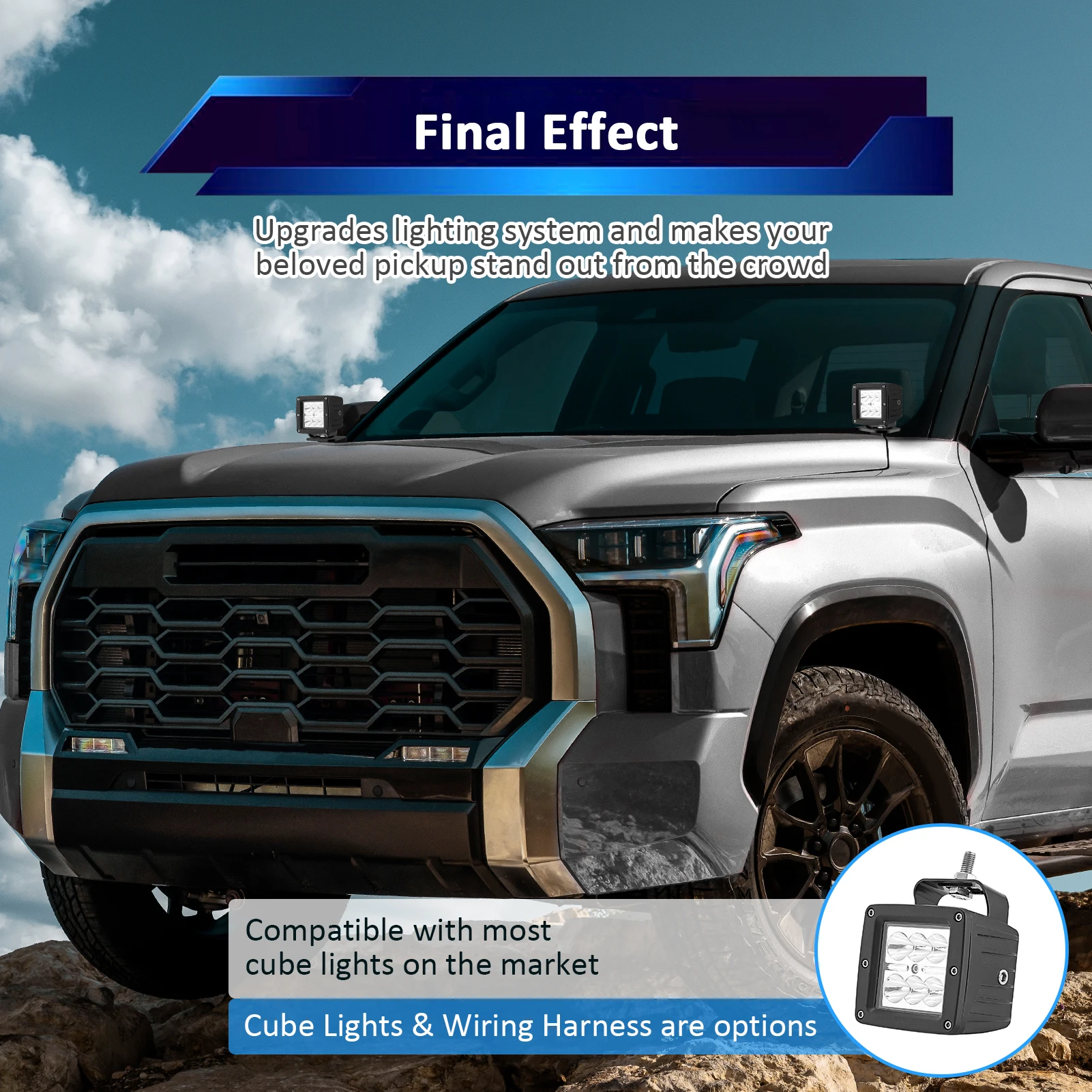Для 2022-2024 3-й Toyota Tundra автомобильный шарнир капота/кронштейн светодиодного