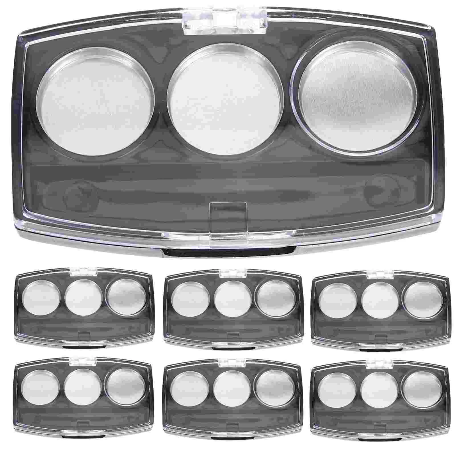 

10 Pcs Circle Tray Eyeshadow Pigment Packing Box Lipstick Pallet Case Container Plastic Empty