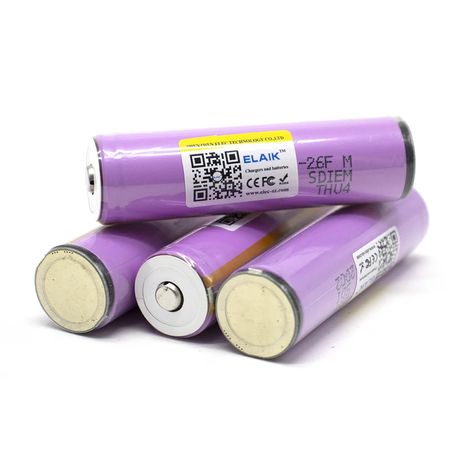 Новый оригинальный защищенный аккумулятор ELAIK 18650 2600 мАч ICR18650-26F M Li lon