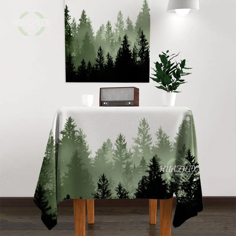 

Psychedelic Forest Pattern Tablecloth Mystery Waterproof Dining Table Wedding Party Rectangular Home Textile Kitchen Decoration