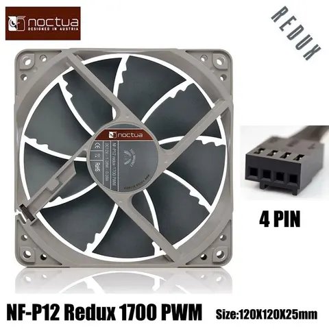 Noctua NF-P12 Redux-1700PWM корпус вентелятор 120мм 9 лопастей