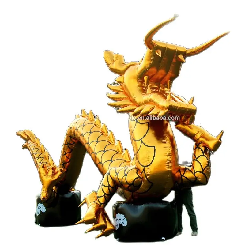 Изысканный ремесло 8x1 5x3 5 метров надувной глоден дракон для украшения