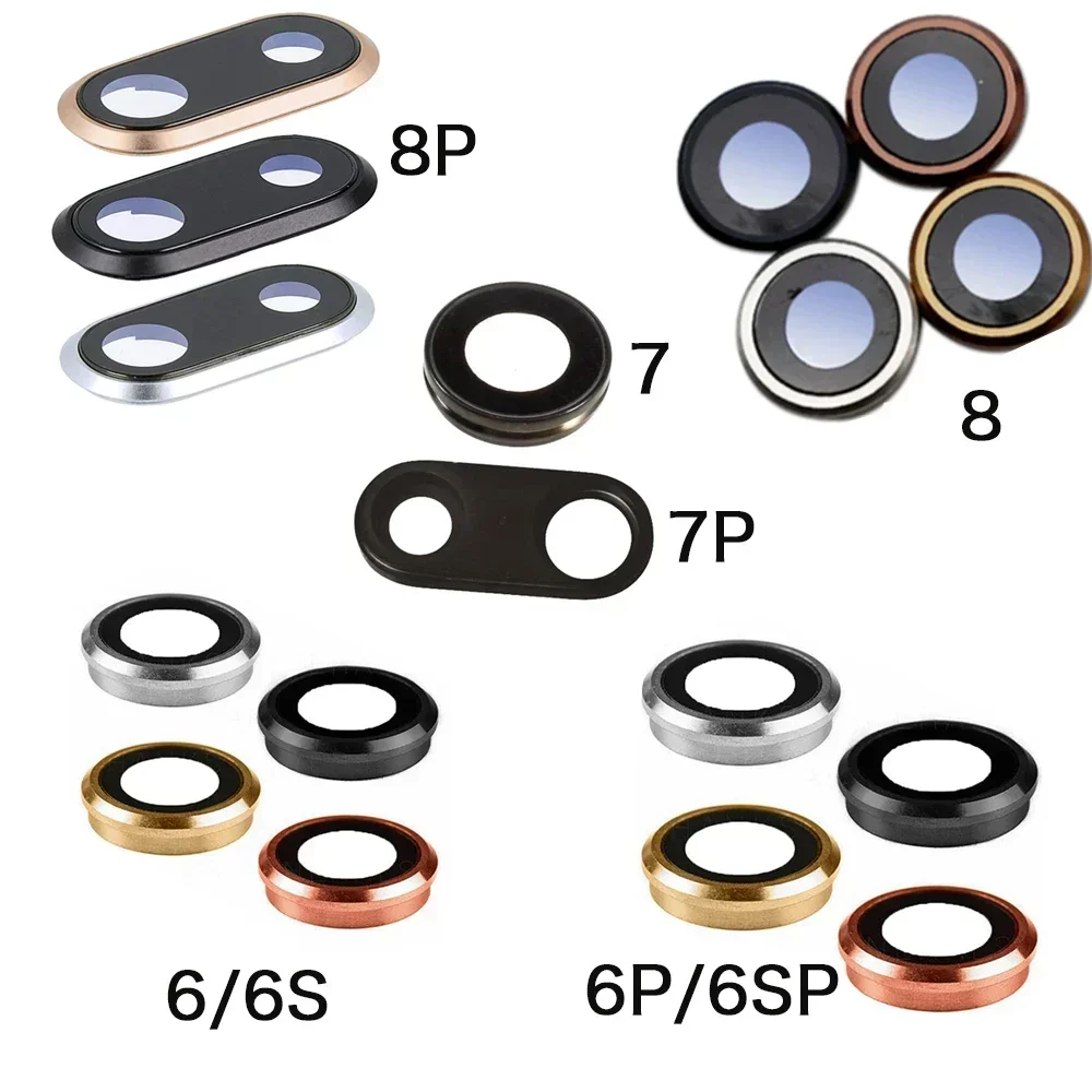 Задняя камера для IPhone 6 6P 6s 7 7P 8 Plus стеклянная крышка объектива с рамкой Ремонт