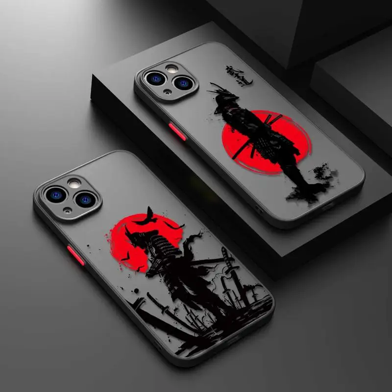 

Japanese Samurai Martial Arts Clear Matte Phone Case For iPhone 15 11 14 13 12 Pro Max Mini X XR Xs 8 7 Plus 6 6S 5 5S Cover