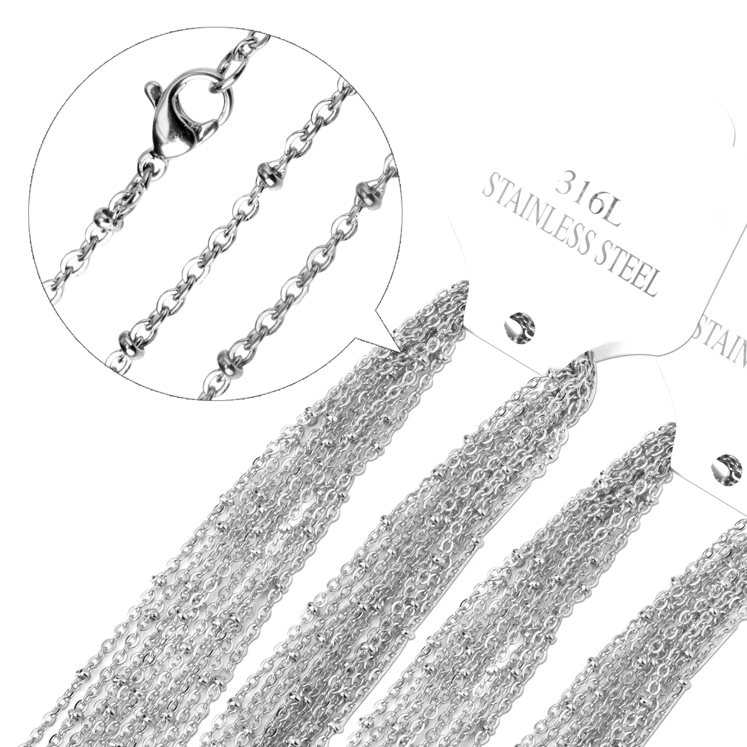 LUXUSTEEL Модный женский подарок 2 мм * 45 см/50 см/55 см/60 см