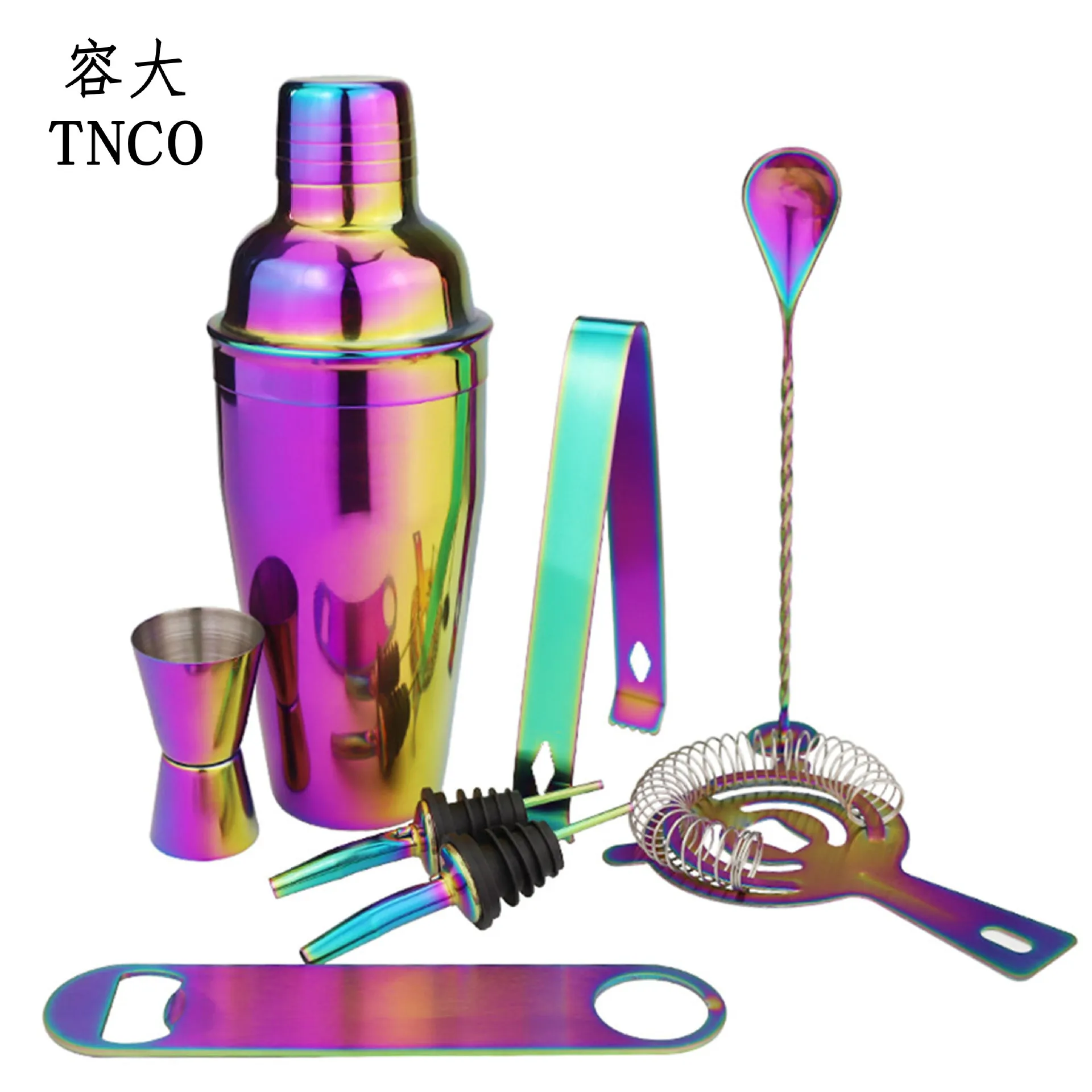 

550Ml Stainless Steel Shaker Set Colorful Cocktail Mixer Bar Utensils Mixer Cup Snow Cup