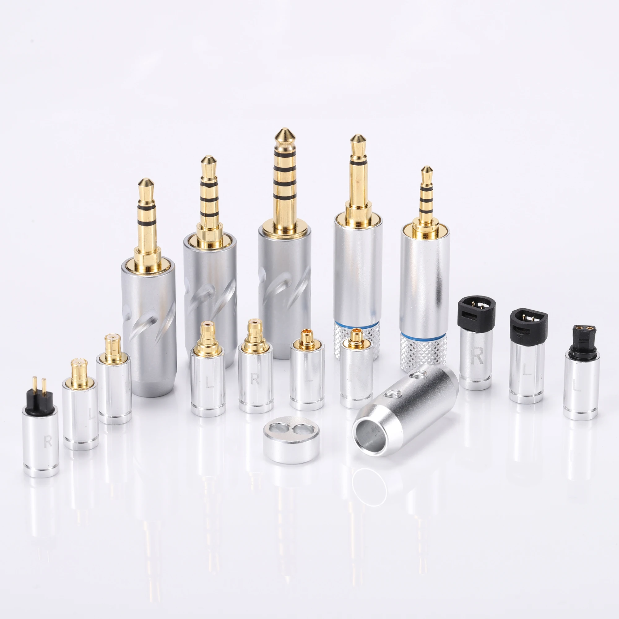 

Aluminum alloy shell 2.5mm 3.5mm 4.4mm+ splitter + slider + pin earphone upgrade cable accessories MMCX 0.78 QDC ie80s