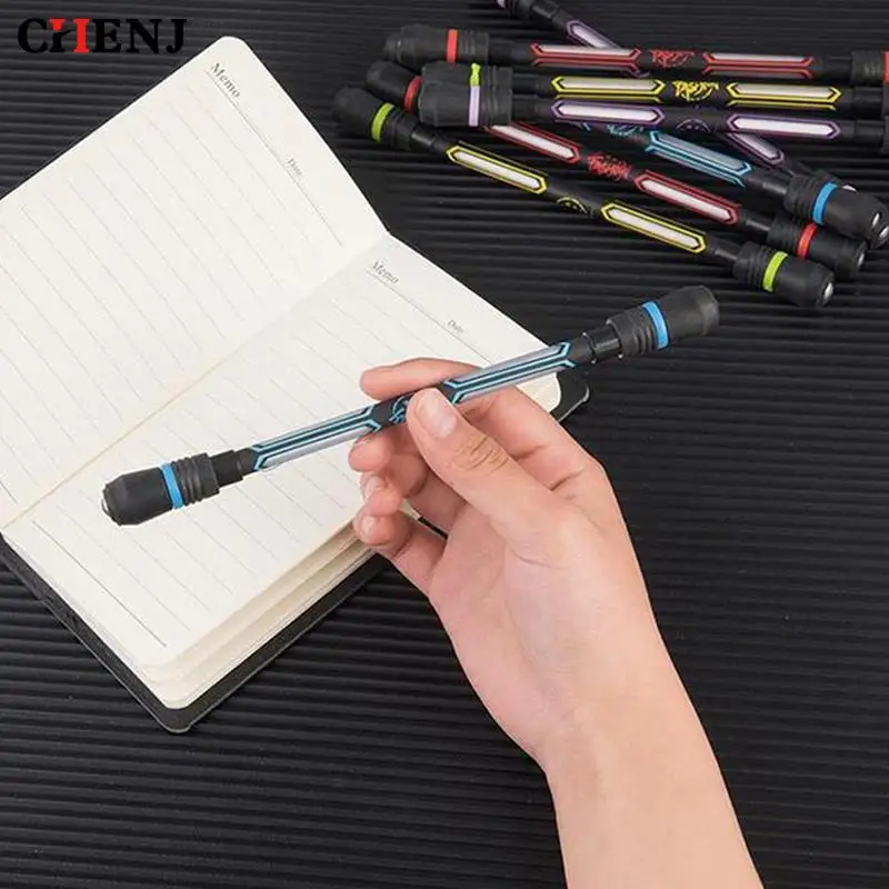 

Spinner Pen Spinning Antistress Hand Finger Rotating Toy Adult Kids Stress Reliever Entertainment Writing Black/Blue Ink