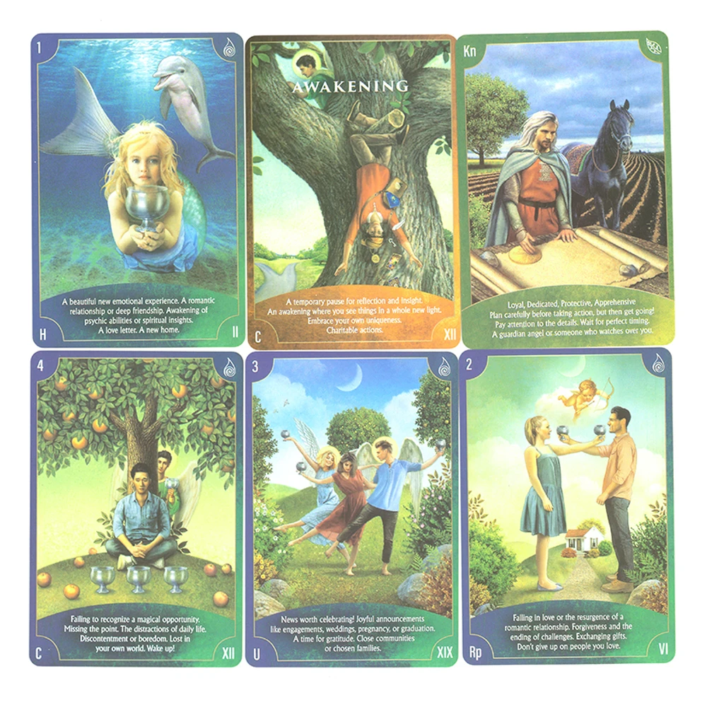 

New Angel Divination Tarot Cards for Beginners with English Guidebook Oracle Deck