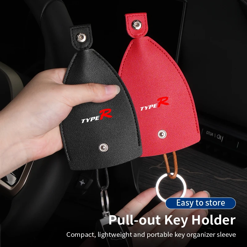 Автомобильный выдвижной чехол для ключей кожаная Портативная сумка Honda Civic Fit Accord