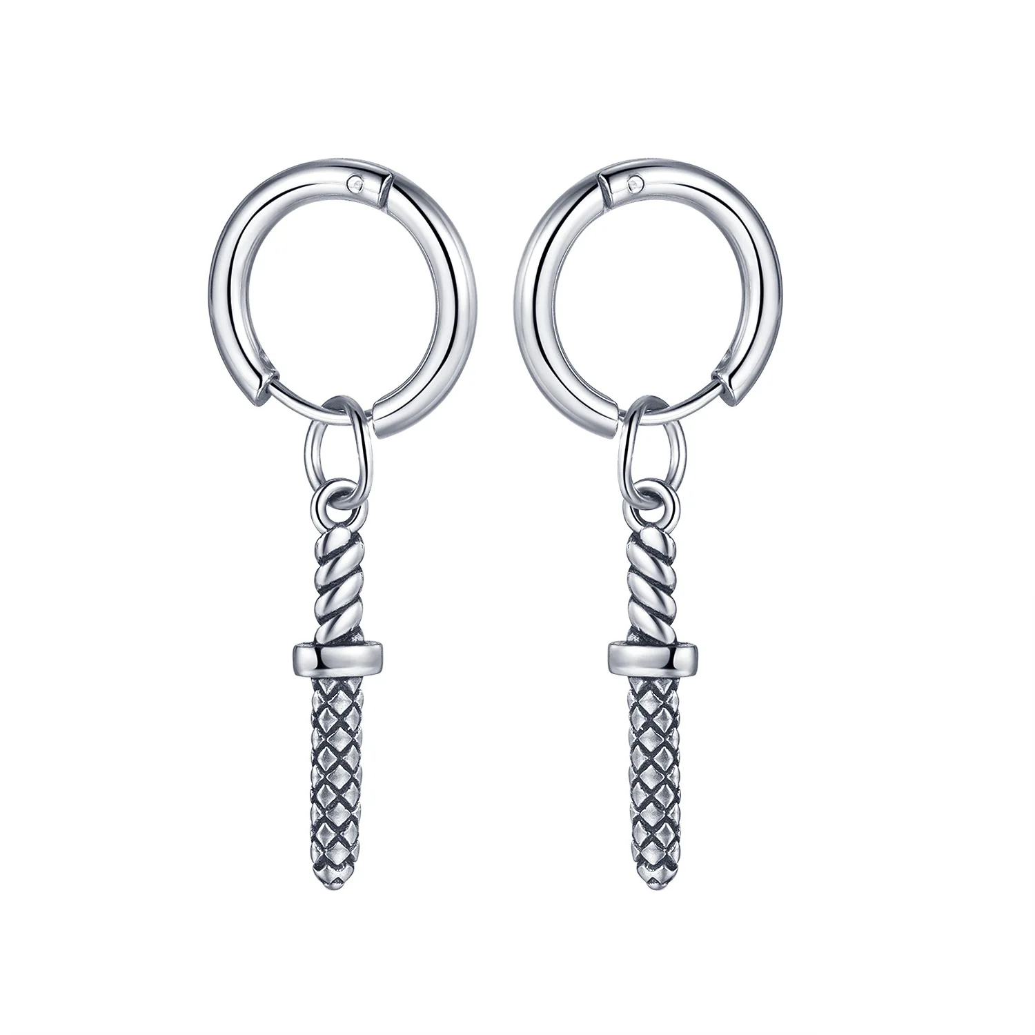 

Jewelry 2022 New Japan-Korea Niche Design Long Chain Ring Stainless Steel Stud Earrings for Men and Women