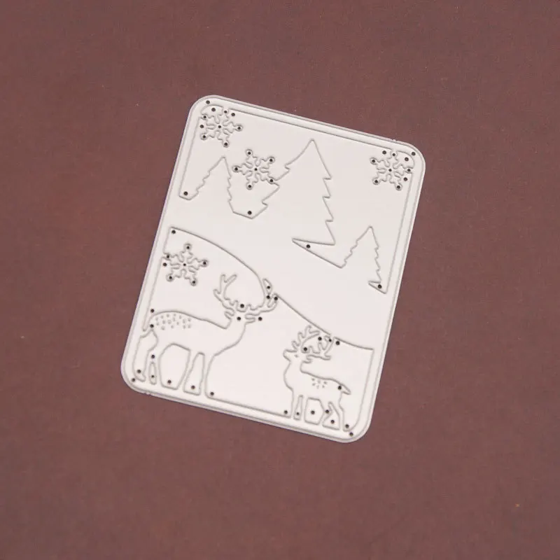 

Elk Deer Forest Carbon Steel Cutting Die Embossing Stencil Template Mold DIY Paper Art Handcraft Scrapbook Bookmark Card Decor