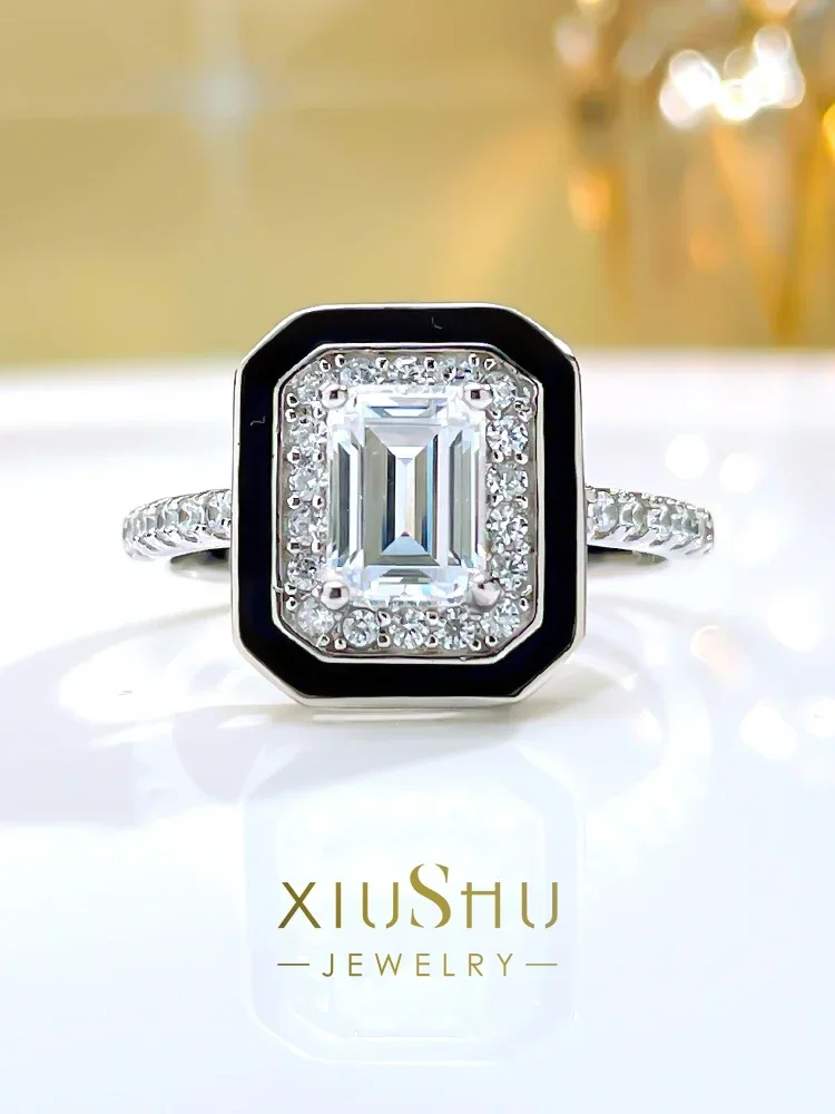 

100% 925 Sterling Silver Ring Women's High Carbon Diamond Diversified Wedding Temperament Jewelry Wholesale