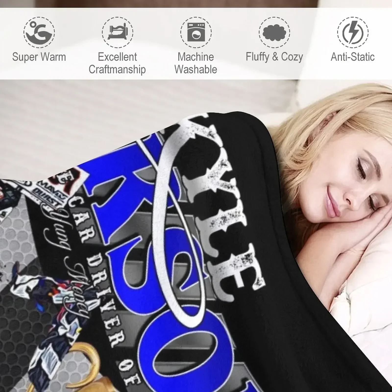 Kyle Larson The Greatest Гоночный автомобиль Водитель всех времен Пледы Retros Одеяла для