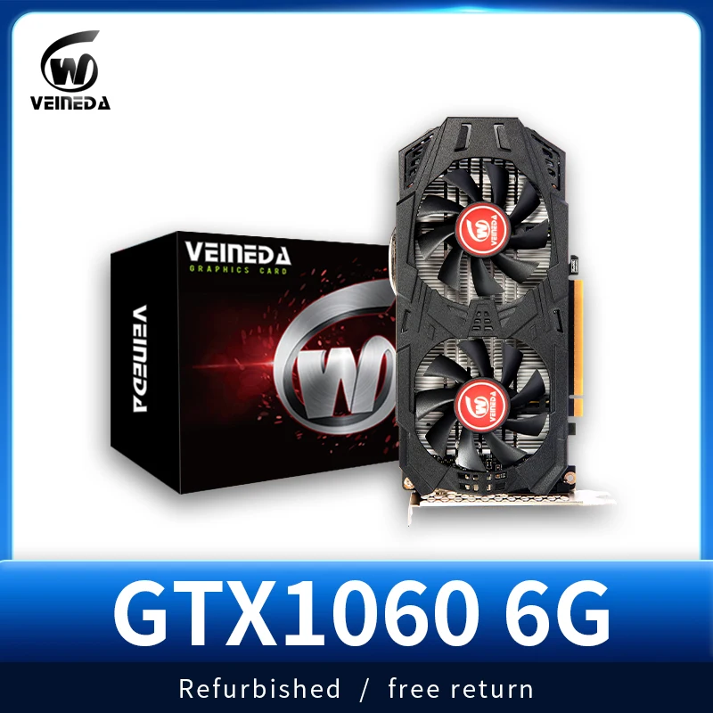 

GTX 1060 6GB graphics card gtx1060 6gb video card desktop GPU 8008MHz computer game map DVI DP 960 750 Refurbished cards