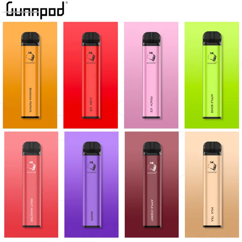 

2pcs/pack in Australia Original Gunnpod 2000 1250mah Stick 8ml Capacity Vape Pen VS E Cigarettes IGET XXL